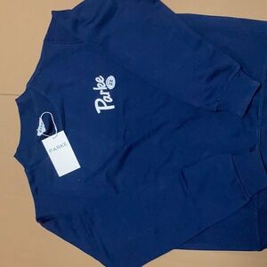 Parke 22 Football accent Navy Mock Neck sweatshirt size L /XL